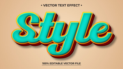 Poster - Retro Style text effect in vintage grunge style theme
