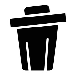 Fototapete - Basket Bin Trash Glyph Icon