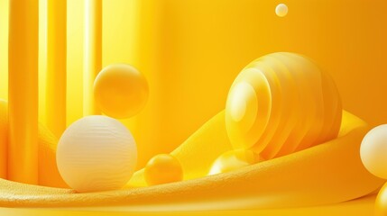 Aufkleber - yellow gradient with abstract light shapes