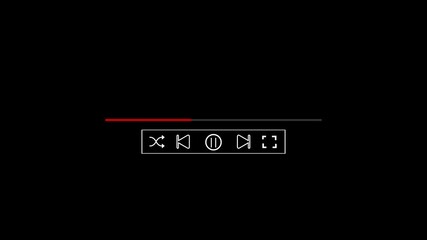 Poster - Minimalist Video Player Interface On Black Background