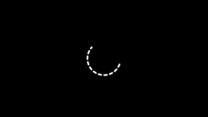 Fototapete - Loading Animation On Black Background