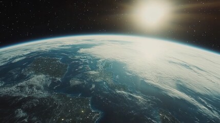 Poster - Earth from Space, Sunrise
