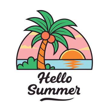 Summer vibes vector illustration.

