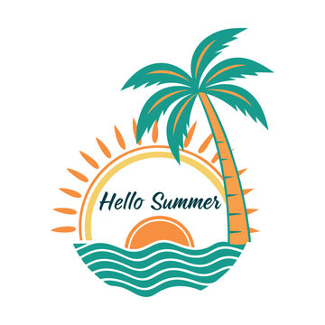 Summer vibes vector illustration.
