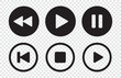 © Mst Renjina Akter - player interface icon. play button icon. Play and pause buttons icon set, ideal for media players. Vector illustration Eps 10