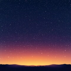 night sky with stars. wide sunset background with beautiful gradient. panoramic cosmos texture. real