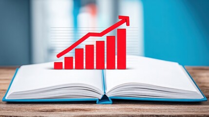 Poster - Conceptual icon representation of capital gain showing increase in asset value and financial growth over time