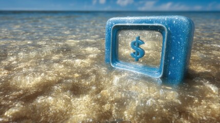 Poster - Modern cash balance monitor icon concept representing simple and effective liquidity management in finance
