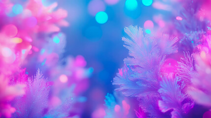 Fototapete - Celebratory Neon Glow: Abstract Ornament, Event Decoration, Fantasy