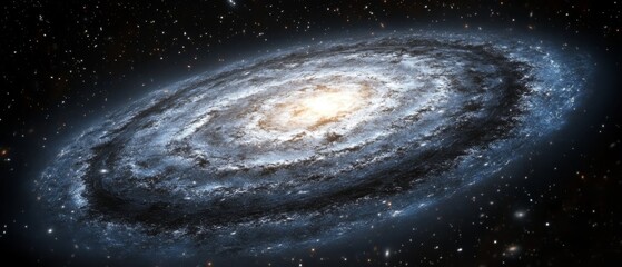 Wall Mural - a spiral galaxy with a bright star in the center
