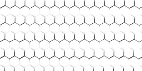 abstract metallic vector design with a seamless hexagonal grid pattern resembling a metal fence text