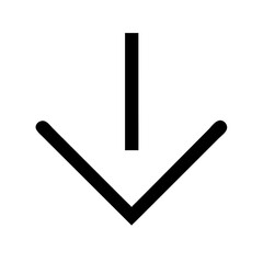 Poster - Simple black arrow pointing down, for websites and apps