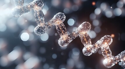 Poster - Abstract illustration of a twisting dna helix structure.