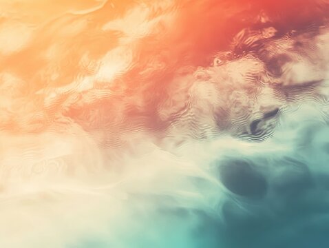 Ripples fragment hazy blur, creating glitch, background hue