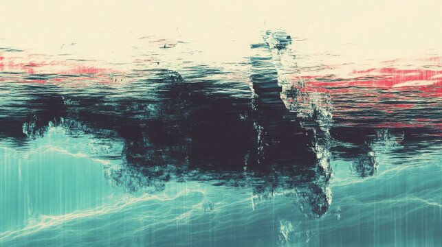 Ripples glitch haze, creating dreamy tone, background hue
