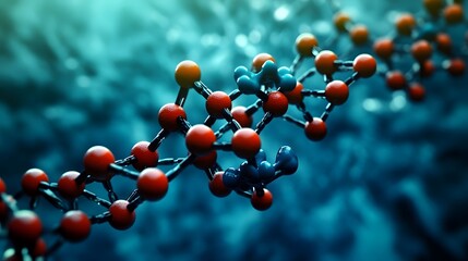 Poster - Detailed illustration of a dna molecule structure.