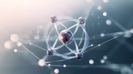 Poster - Abstract representation of molecular structure in soft light.