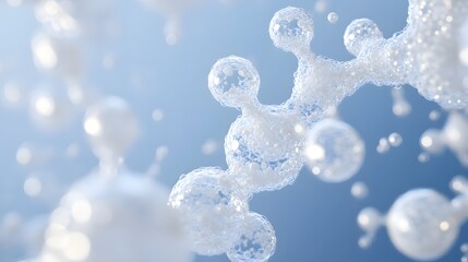 Poster - Abstract digital rendering of a network of bubbles.