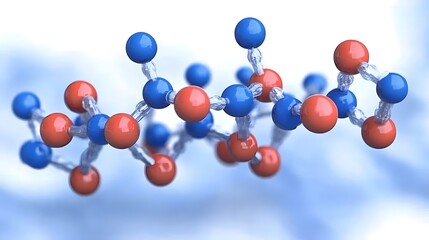 Poster - A  3D illustration of a complex molecular structure.
