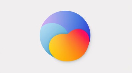 Poster - Abstract colorful overlapping circles, gradient design