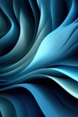 Poster - Flowing abstract blue waves create a dynamic, layered pattern with smooth gradients and a modern, artistic feel.
