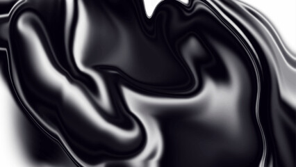 Canvas Print - smooth, flowing monochromatic shades. abstract liquid texture.