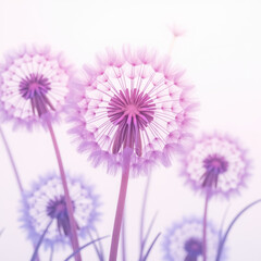 Poster - Delicate purple flowers with intricate patterns create serene atmosphere, evoking feelings of tranquility and beauty