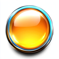 orange glossy button