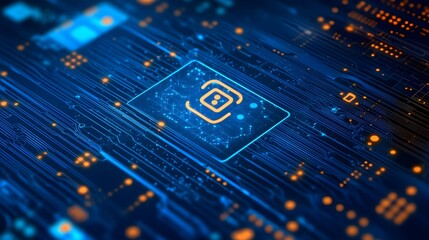 Poster - Detailed close-up view of a circuit board with intricate design.
