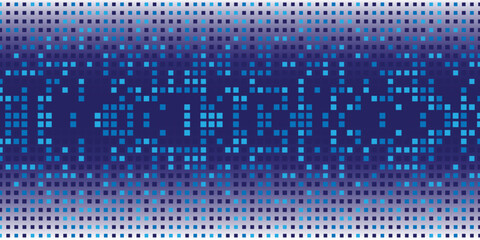 Poster - Blue modern Dotted halftone gradient texture. Vanishing polka dot background.