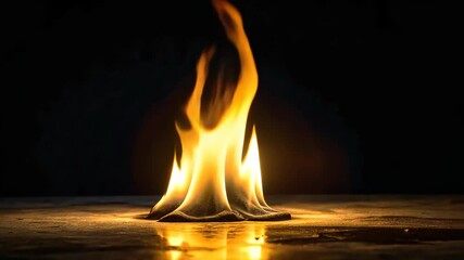 Poster - Mystical Flames Dance in the Darkness A Captivating Display of Light and Heat