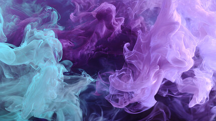 Poster - The Interplay of Light and Shadow Captivating Swirls of Translucent Hues Creating a Dreamlike Ambiance with an Ethereal and Mystical Texture Smoke Backdrop