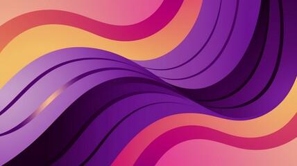 Fototapete - flat purple gradation . wavy background