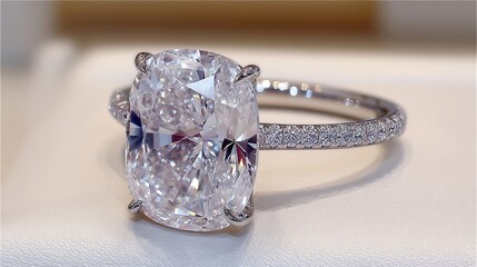 Aufkleber - Elegant diamond ring highlights exquisite craftsmanship and brilliance in its setting