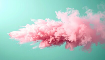 Poster - Dynamic pink smoke burst abstract background digital art minimalist environment close-up view conceptual design