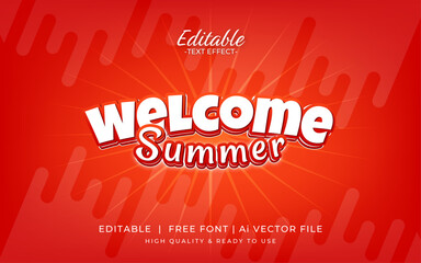 Poster - Welcome Summer Text Effect - summer vibes