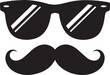 © BakerVai - Sunglasses and Mustache Icon - Retro Style Face