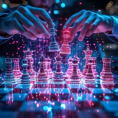 Poster - Strategic chess move in a digital marketing landscape
