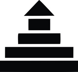 Poster - Black background vector house icon for home real estate web design