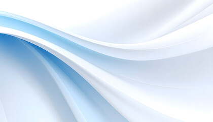 Poster - Abstract Background with Smooth Waving Lines and Subtle Blue Accents Providing a Clean and Open White Space Aesthetic