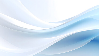 Poster - A Delicate Dance of Smooth Waving Lines Creating a Serene Backdrop with Ample White Space and Subtle Light Play