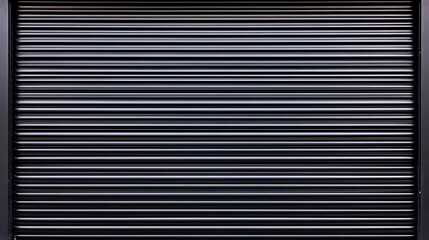 Poster - Abstract Black Rolling Shutter Texture: A Study in Parallel Lines and Industrial Design