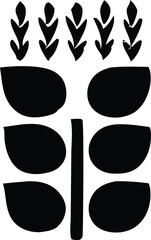 Poster - Vector illustration set of black and white arrows, numbers, and icons with a heart symbol design element