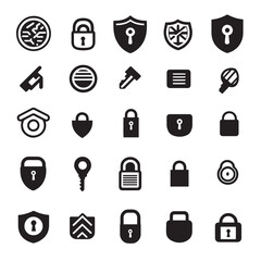 Poster - Security and privacy icon set