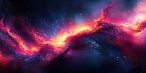 abstract futuristic design with neon glow and dark background
