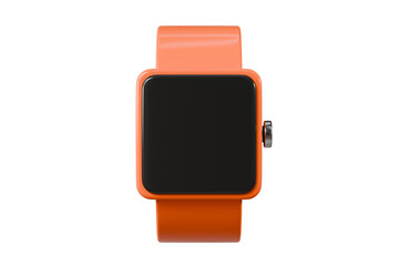 Poster - 3d Smart watch icon. Fitness smart Watch Screens. Smartwatch with blank screen mockup isolated background. Smartwatch for fashion accessories or watch product display. healthy concept. 3d render.