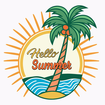 Summer vibes vector illustration.
