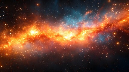 Wall Mural - vibrant cosmic explosion in the depths of the galaxy