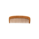 brown wooden comb with wide teeth