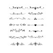 © Borsha - Title: Dividers doodle set. Wedding decorative elements. Hand drawn vector illustration isolated on white background. Text dividers doodle set. Wedding decorative elements.